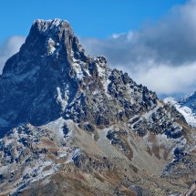 Again Pic du Midi d'Ossau - the "Matterhorn" of the Pyrenees with 3146 meters high Pic Du Balaïtous on the right